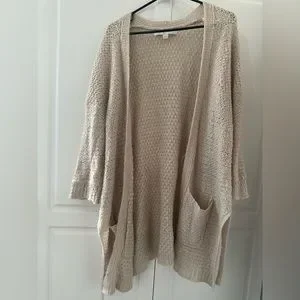 Lauren Conrad tan long cardigan size Large